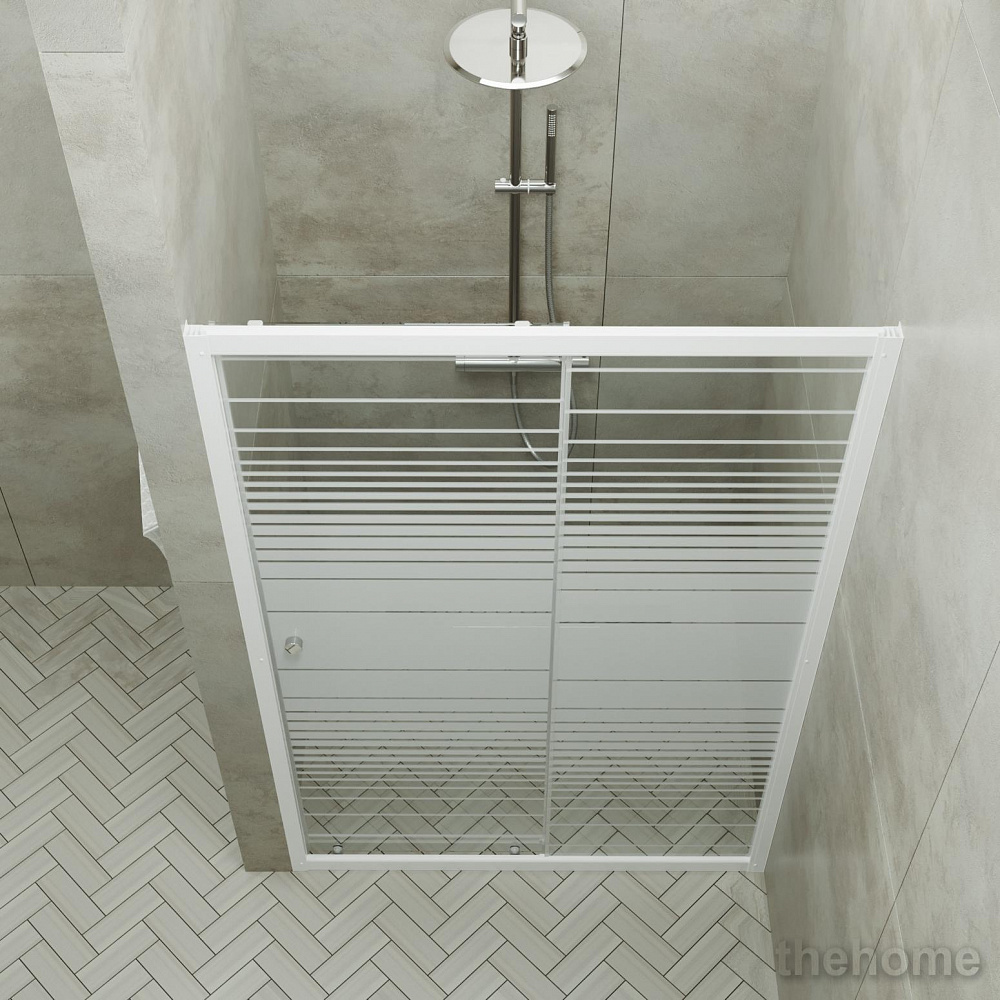 Душевая дверь Triton Слайд 120x185, белый - 5