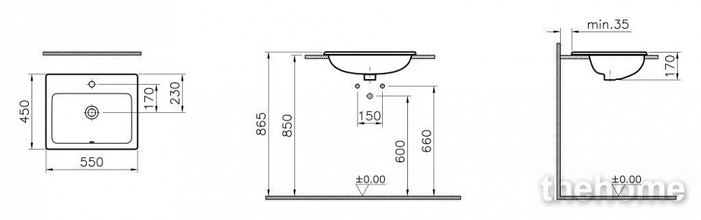 Раковина VitrA S20 5465B003 - 5