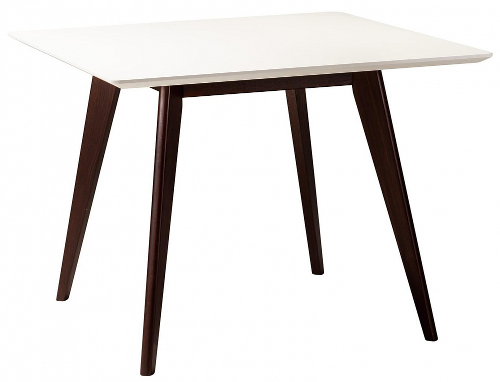 Стол обеденный R-Home Лунд 860*860 Белый Темный орех - TheHome