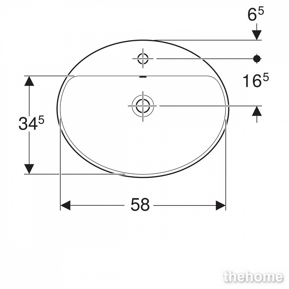Раковина Geberit Variform 60см 500.724.01.2 белая - 6