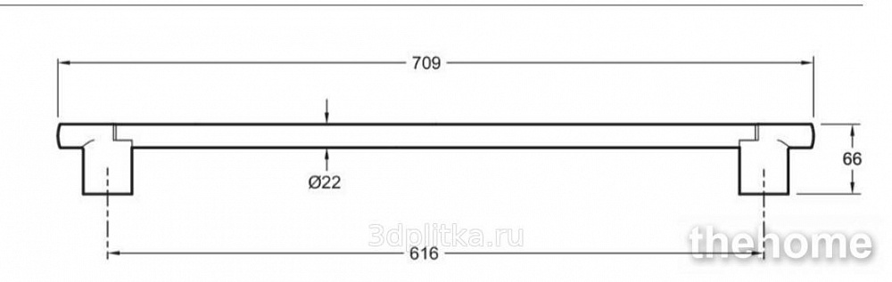 Штанга для душа Jacob Delafon Awaken E24934-BL, чёрный - 2