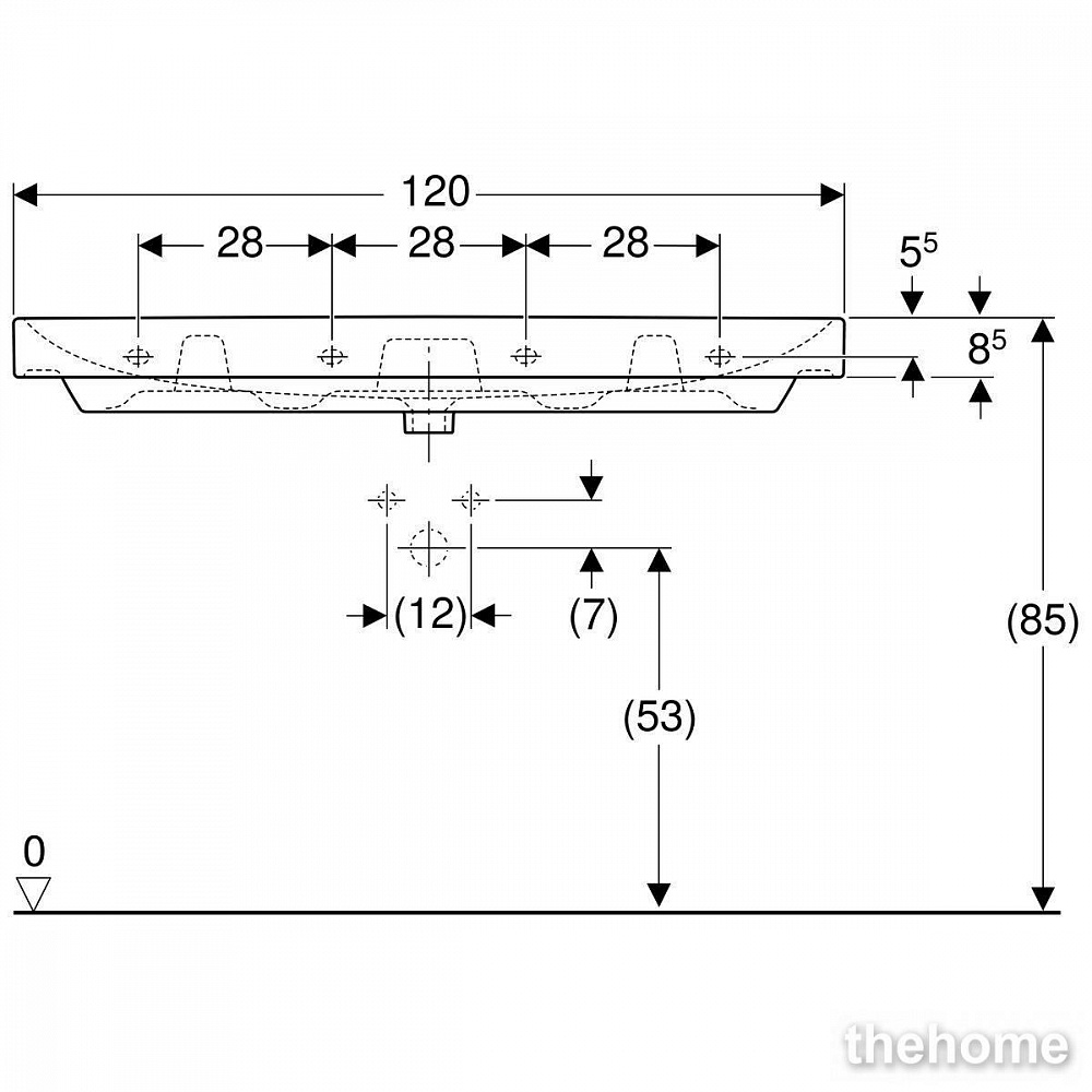 Раковина подвесная GEBERIT Smyle Square 500.226.01.1 - 6