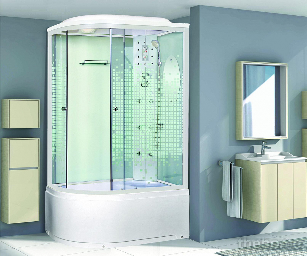 Душевая кабина Niagara Premium NG-310-01RN 120x80x220 правая с гидромассажем стекло мозаика - TheHome