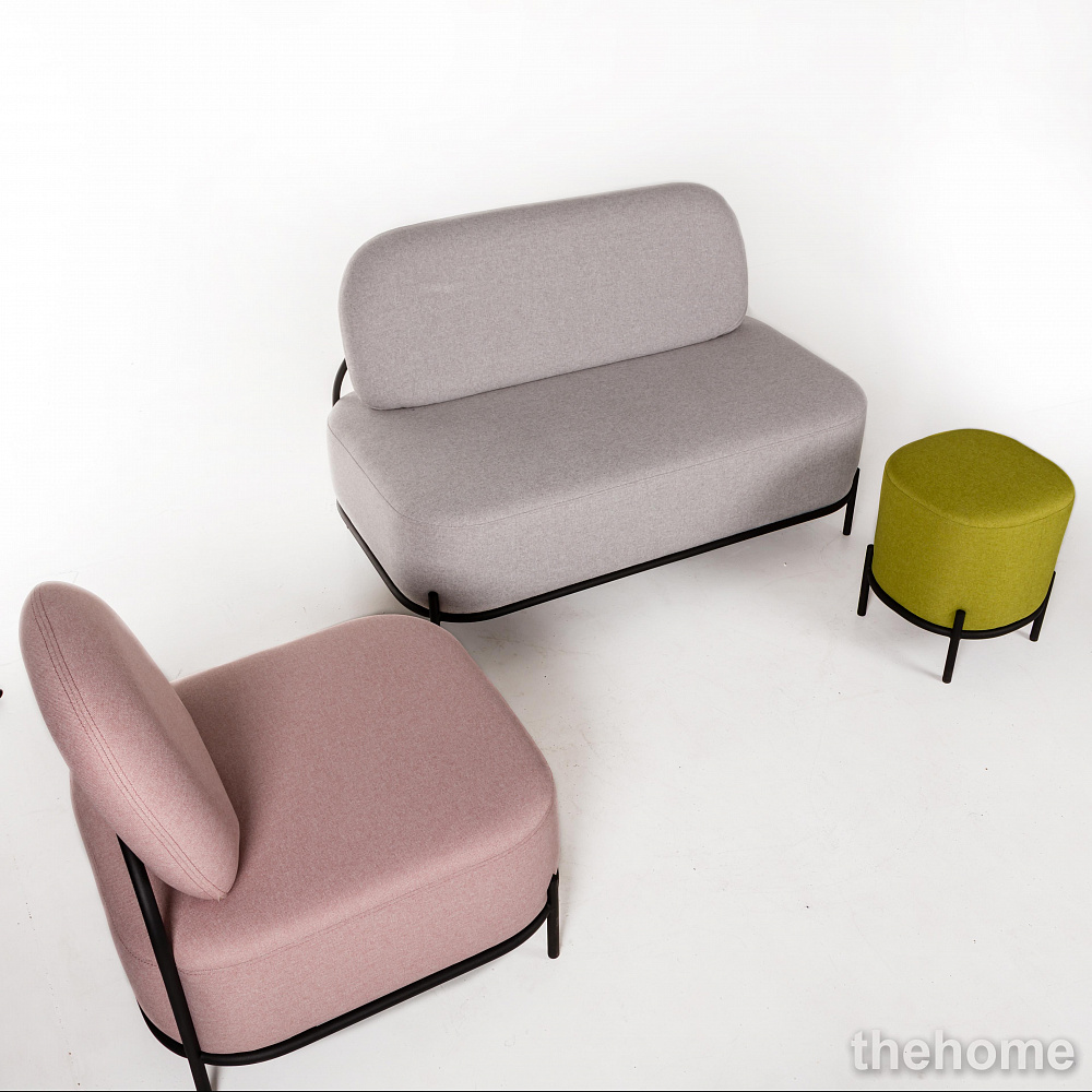 Диван R-Home Gawaii 2-х мест Тем серый - 7