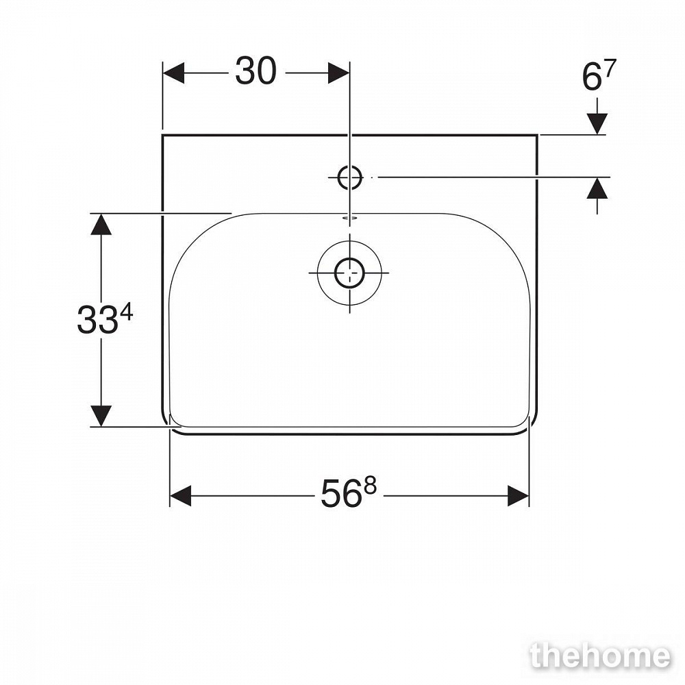 Раковина Geberit Smyle Square 60см 500.229.01.1 белая - 7