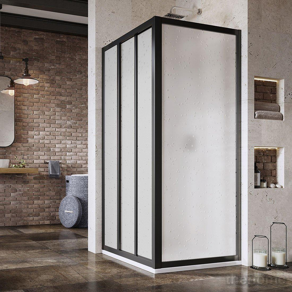 Душевая перегородка Ravak Supernova APSS-80 198 черный+Pearl 940403R211 - TheHome