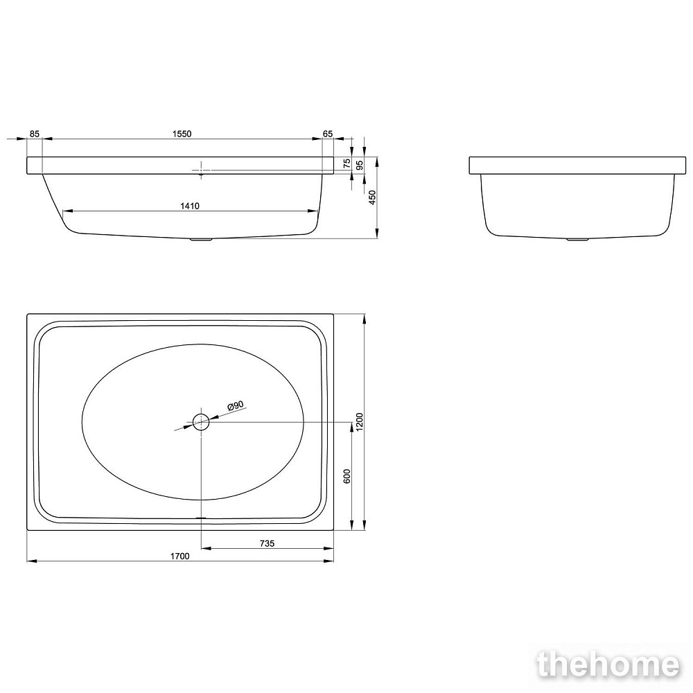Стальная ванна Bette Spa 170x120 см 6860-000 - 4
