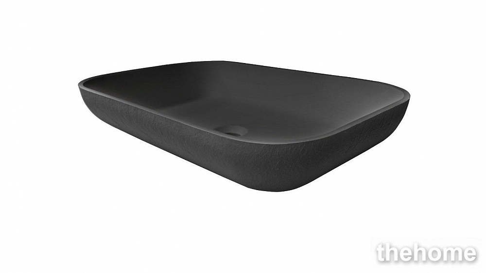 Раковина накладная Acquabella Lavabo ON-TOP LAVABO_ON-TOP_RECTANGLE_SLATE_LAVA 58х38х11 см lava - TheHome