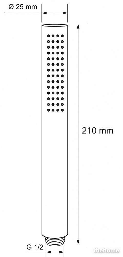 Душевая лейка Aquanet AF000-14B, матовый черный - 2