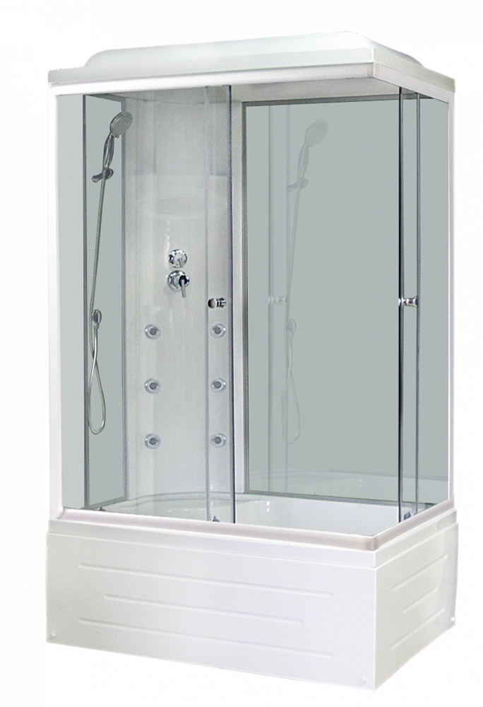 Душевая кабина Royal Bath 8100BP3-WTбелое/прозрачное левая - TheHome