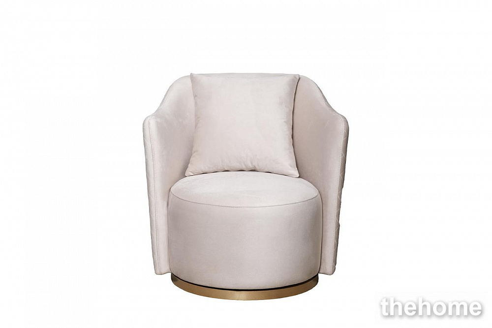 Кресло Verona вращающееся, велюр бежевый Colt 002-BEG/золото 70*77*80см Garda Decor - TheHome