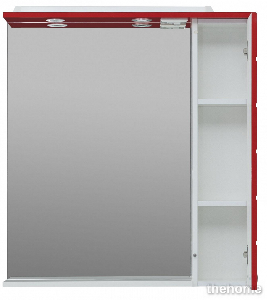 Зеркало-шкаф Aquanet Сити 85 00170561 белый / красный - 6