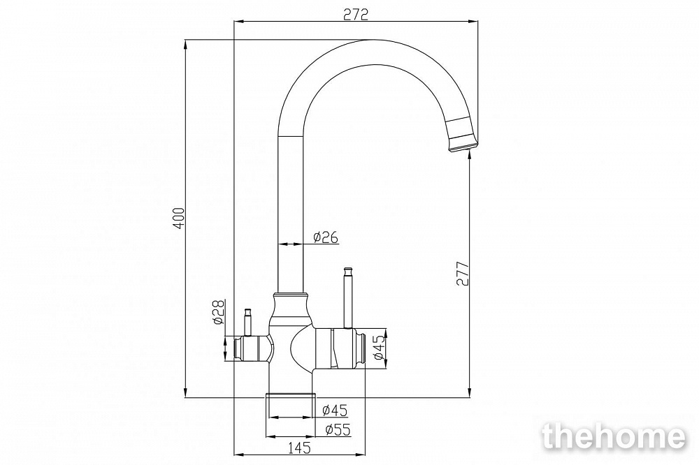 Смеситель для кухни ZORG Steel Hammer SH 763 CR - 2