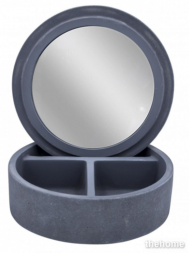 Шкатулка с зеркалом Ridder Cement серая - TheHome