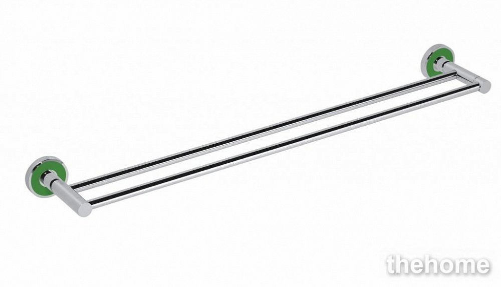Полотенцедержатель двойной Bemeta Trend-i 104104058a 50 x 11.5 x 5.2 см, хром, зеленый - TheHome