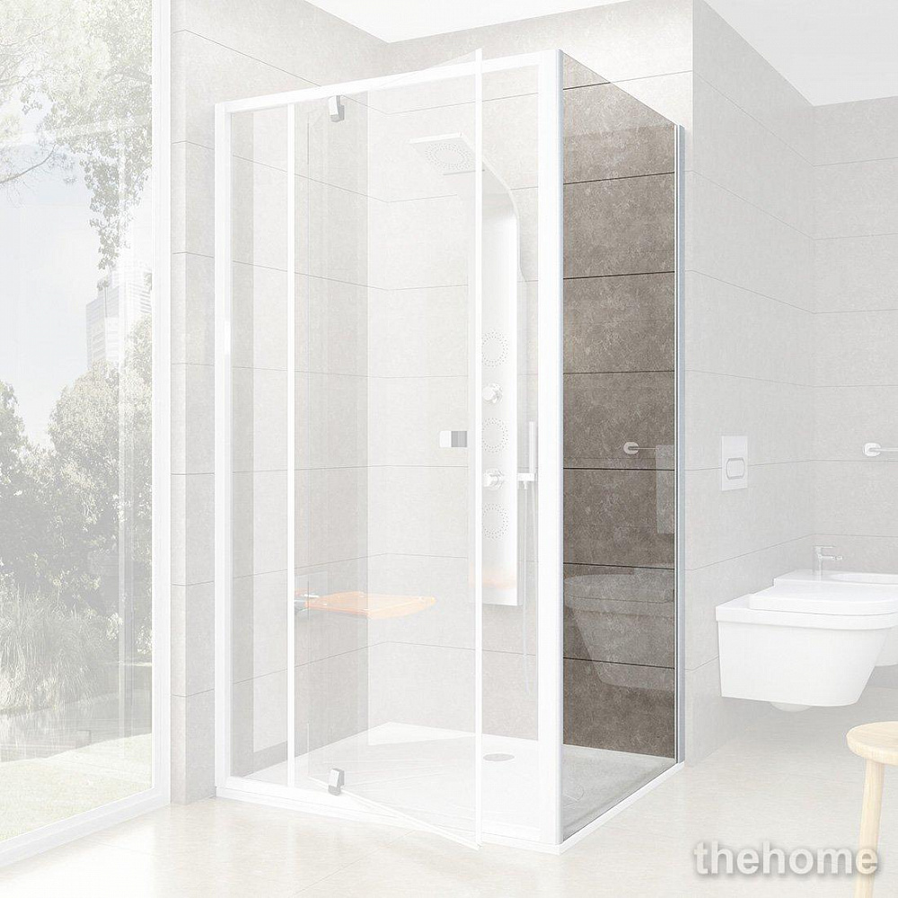 Душевая перегородка Ravak PIVOT PPS-90 белый + прозрачное стекло - TheHome
