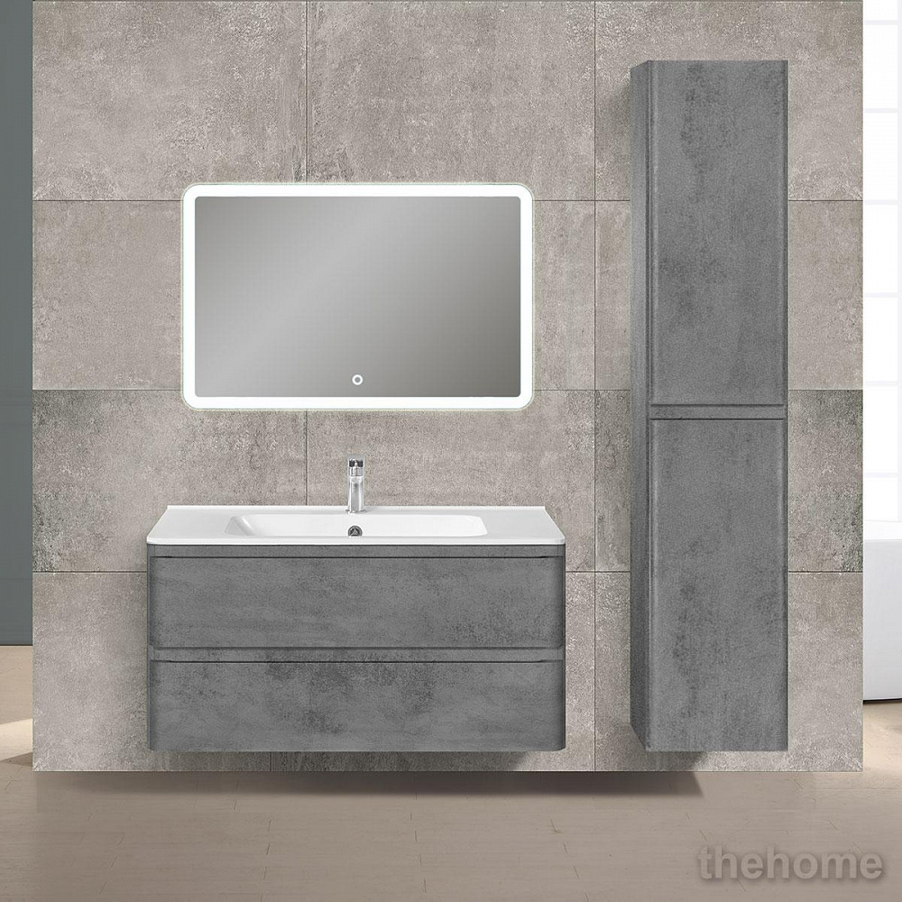 Тумба под раковину Vincea Vico 100 см подвесная, ящики soft close, Beton - 3