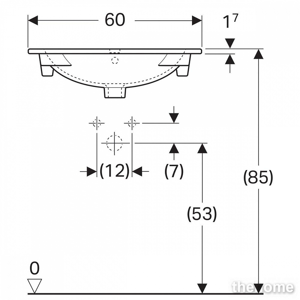 Раковина Geberit Acanto 60см 500.640.01.2 белая - 4