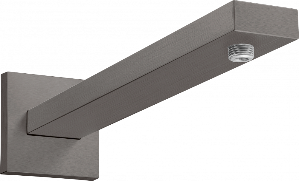 Кронштейн для верхнего душа Hansgrohe Square 27694340, шлифованный черный хром - TheHome