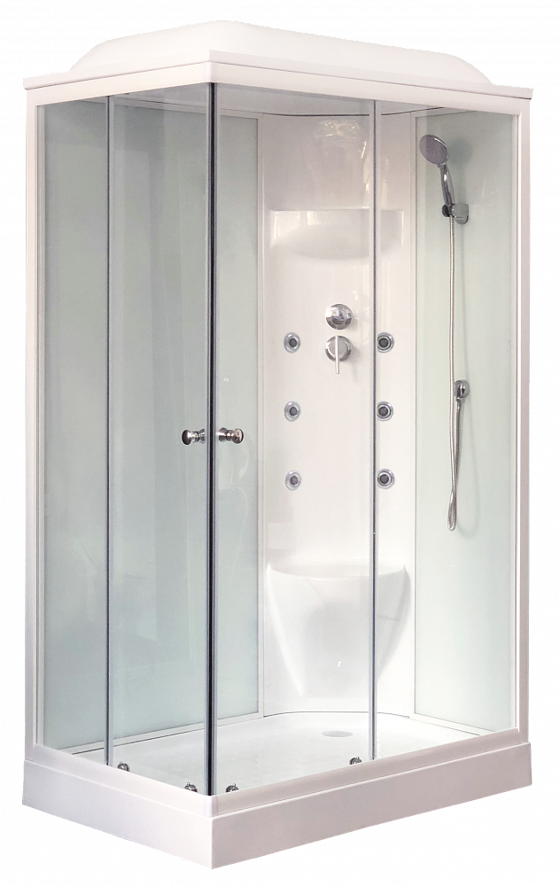 Душевая кабина Royal Bath 8120HP7-WT белое/прозрачное правая - TheHome