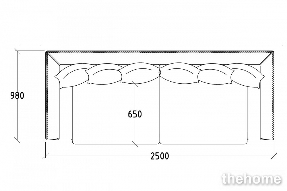 Диван Sorrento 250 трехмест., велюр крем-брюле Bel42 250*101*90 Garda Decor - 8