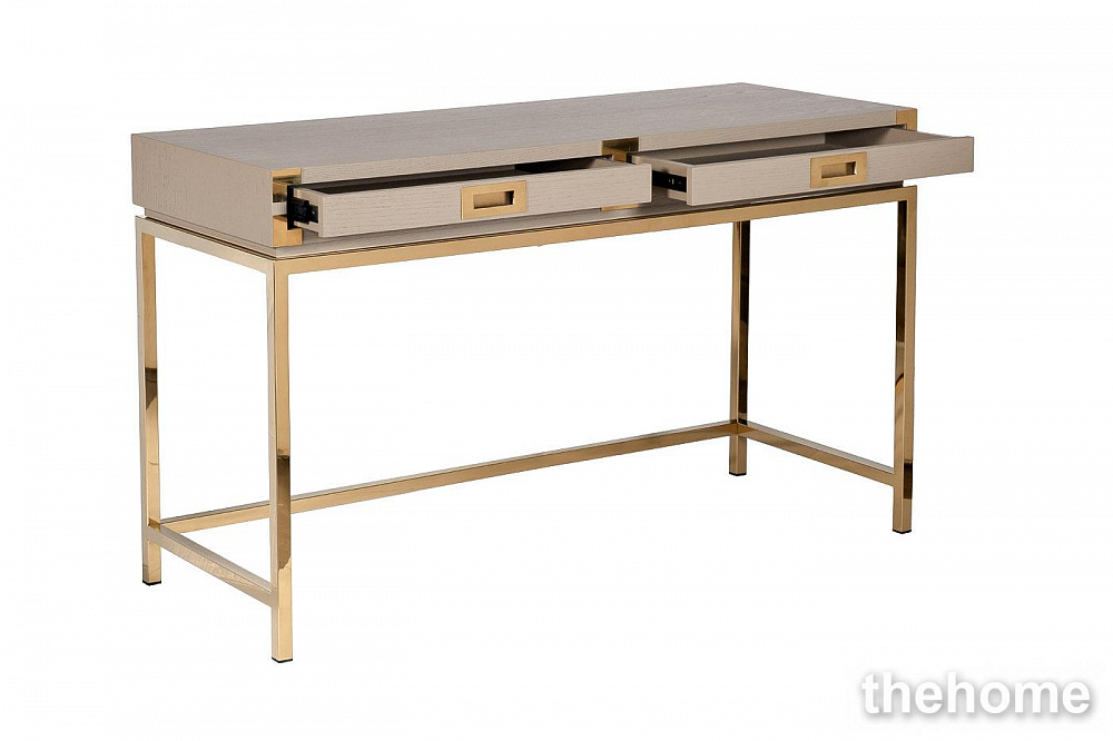 46AS-D4084-TP Стол письменный светлый шпон/золото 130*50*78см Garda Decor - 3