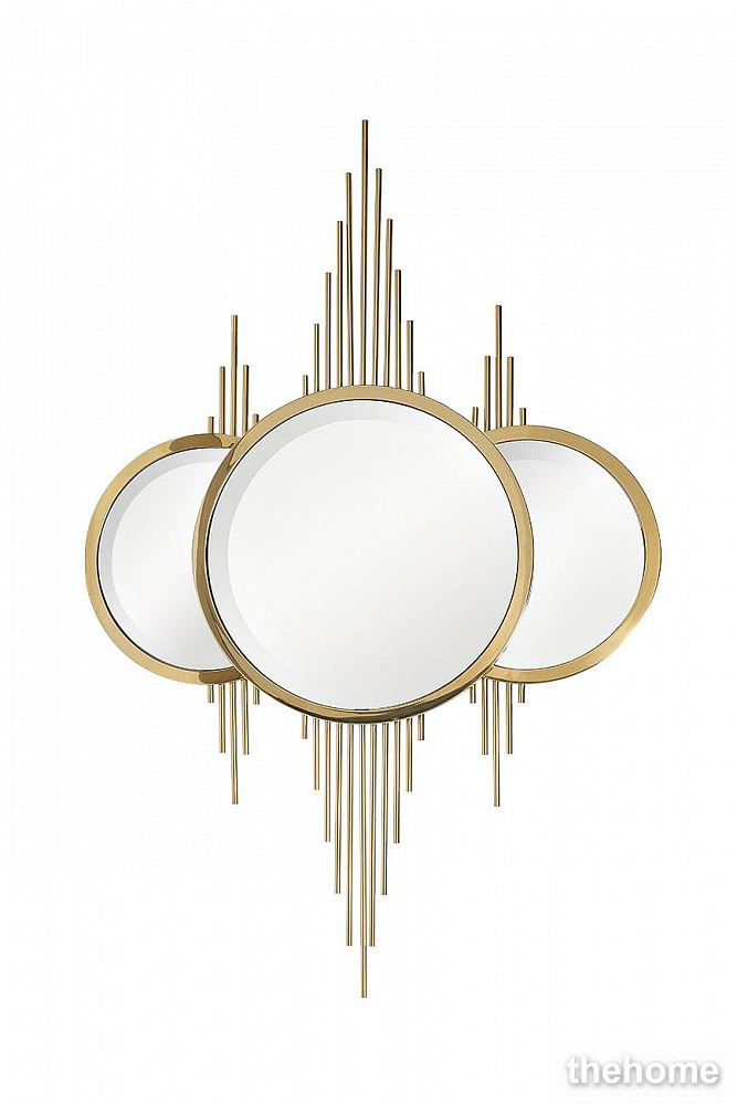 KFE1230 Зеркало декоративн. с метал. декором золото 80*120см Garda Decor - TheHome
