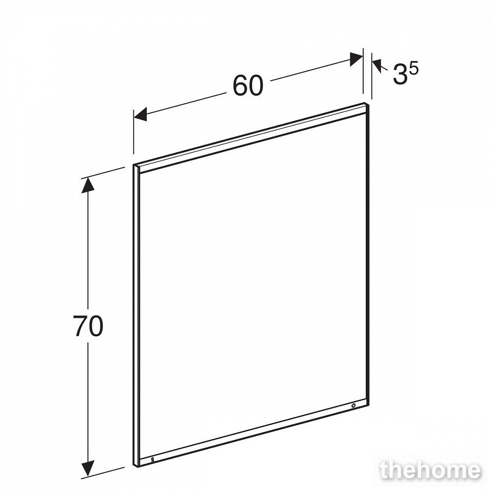 Зеркало Geberit Option Plus 60х70см 501.071.00.1 с подсветкой - 6