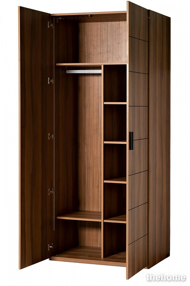 140SA-122OR Шкаф двухдверный с полками цвет орех, дверцы глухие Garda Decor - 3