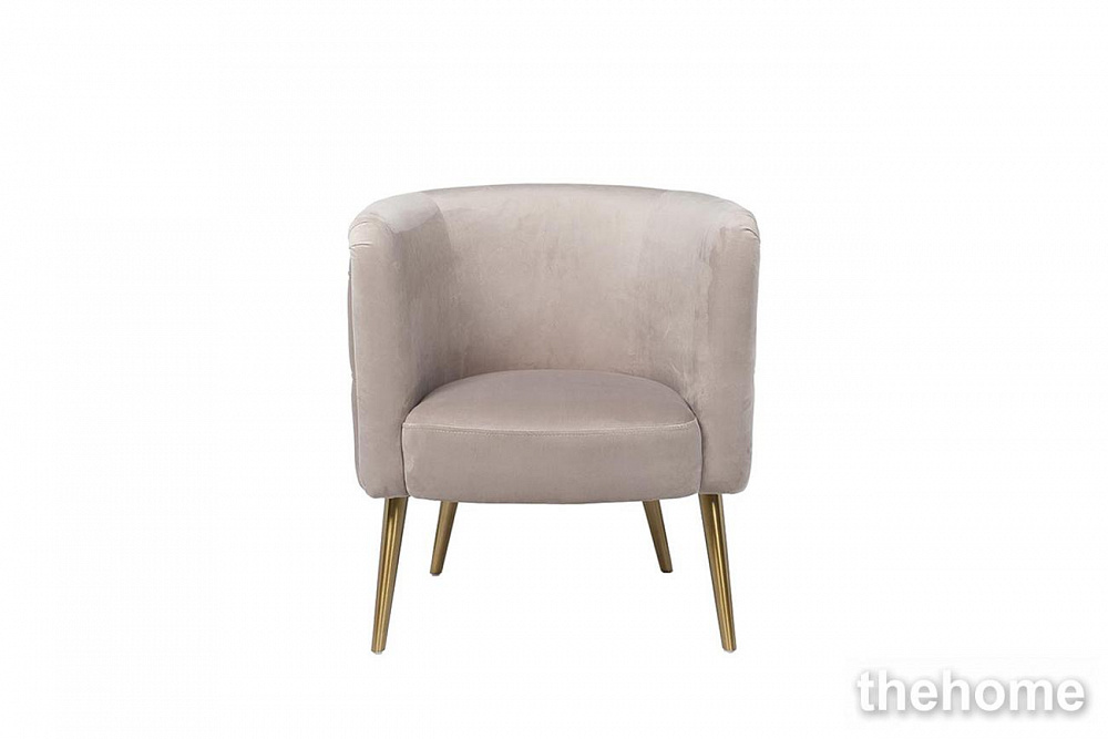48MY-2533 PEG GLD Кресло велюр жемч.-серый 73*67*77см мет.ножки Garda Decor - TheHome