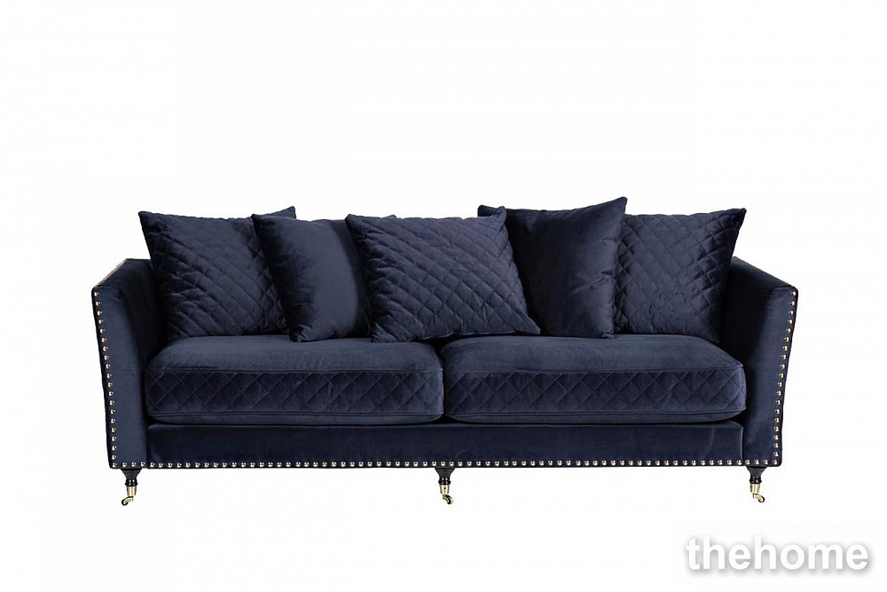 Диван Sorrento 220 трехмест., велюр т.синий Bel18 220*101*88см Garda Decor - TheHome