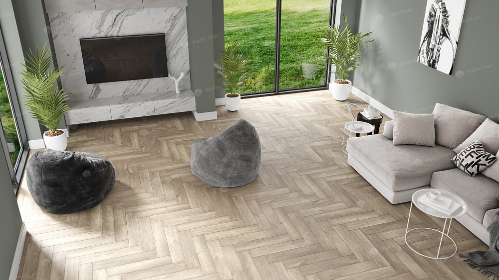 Каменно-полимерная плитка Alpine Floor Parquet Light ДУБ НАТУРАЛЬНЫЙ ОТБЕЛЕННЫЙ ЕСО 13-5 - TheHome