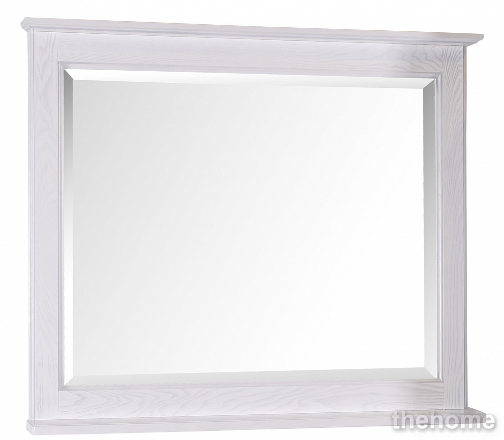 Зеркало ASB-Woodline Прато 100 9646 белый (патина серебро) - TheHome