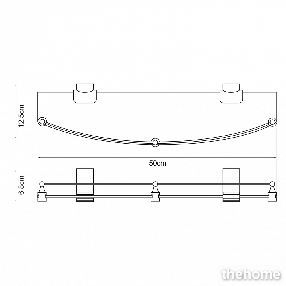 Полка Wasserkraft Leine K-5000 WHITE, K-5044WHITE - 5