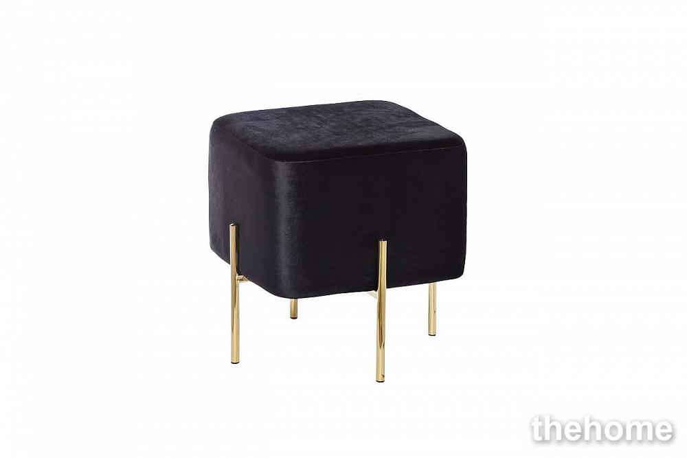 GY-BEN7772GOLD-BL Банкетка велюр черный/золото 42х42х42см Garda Decor - TheHome