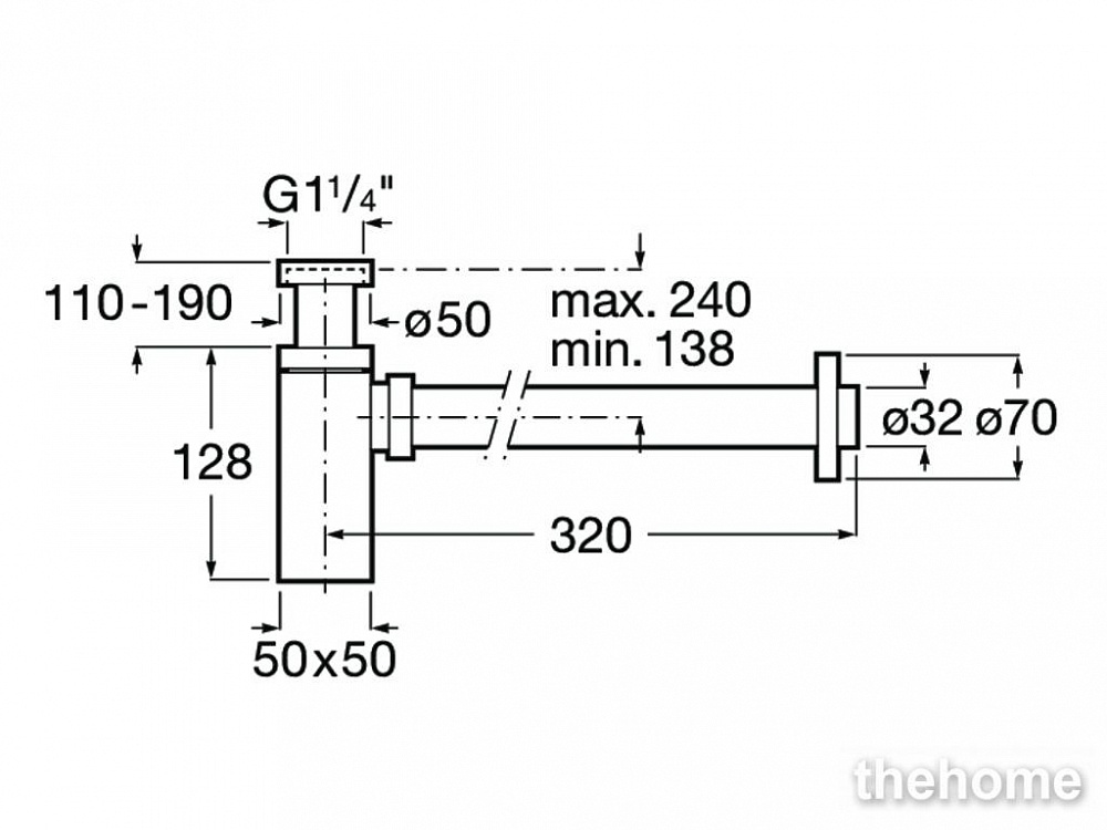 Сифон для раковины Roca 1 1/4 506406500 - 2