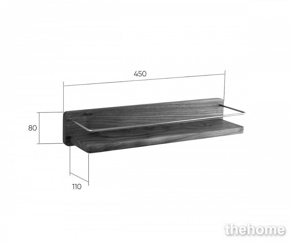 Деревянная полка с ограничителем матовое золото Bronze de Luxe Forest 10711G - 2