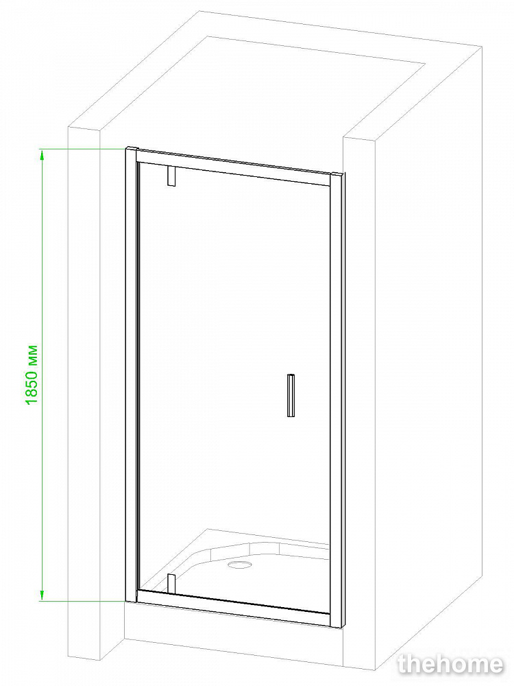 Душевой уголок Royal Bath HV-C-CH 80х80х185 рифленое - 2