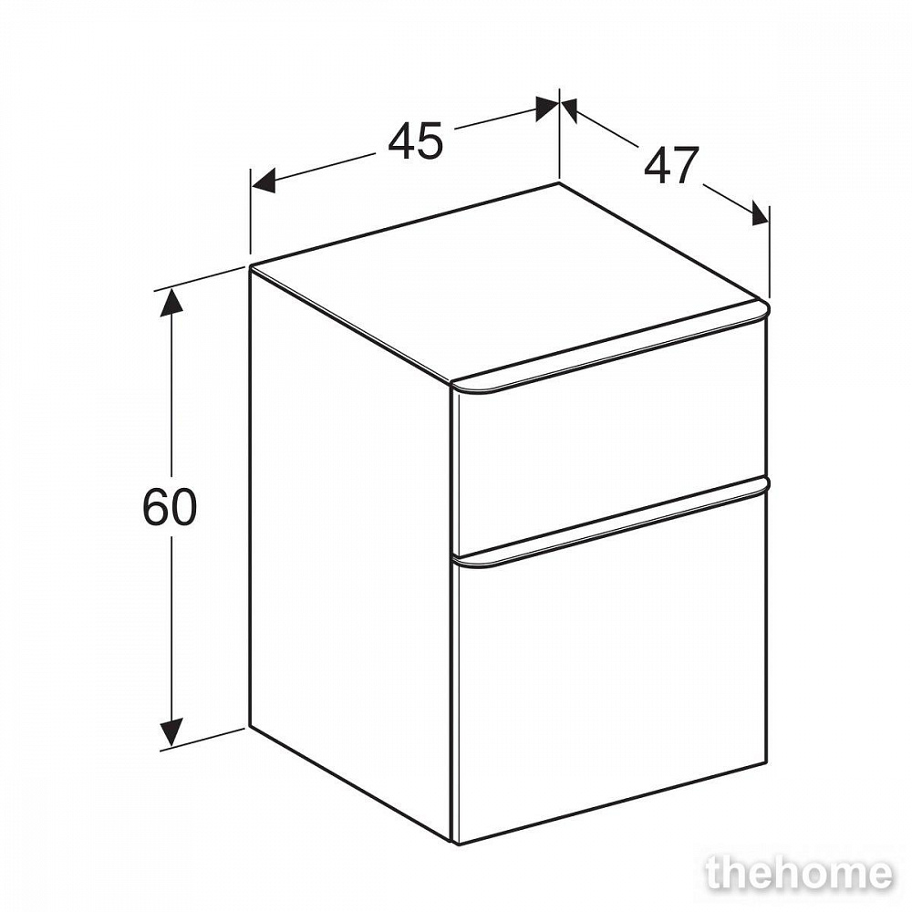 Подвесной шкаф Geberit Smyle Square 500.357.JR.1 коричневый - 6