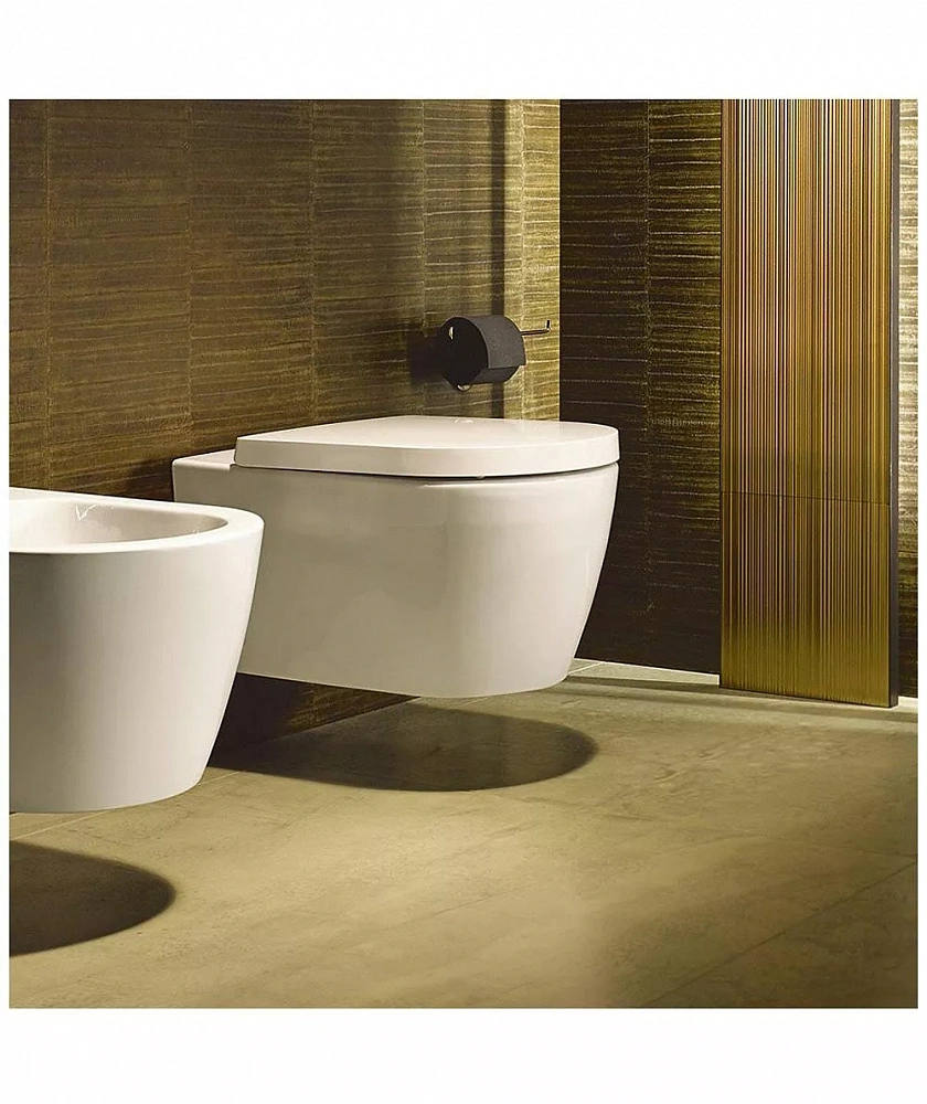 Подвесной унитаз Duravit ME by Starck Rimless 45290900A1 безободковый с сиденьем микролифт - 4
