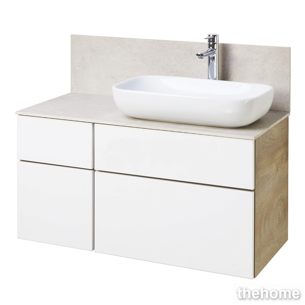 Столешница Aquaton Мишель 100 керамогранит с панелью, 1A253303MIX40 - 3