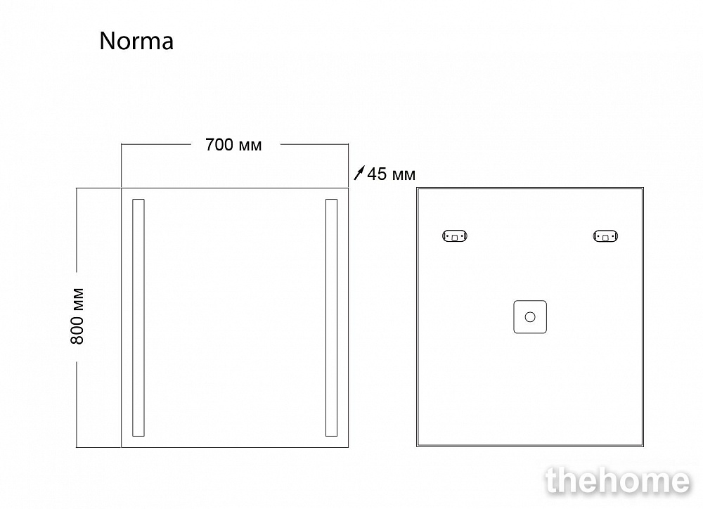 Зеркало Grossman Norma 107080 механическое с подсветкой - 4