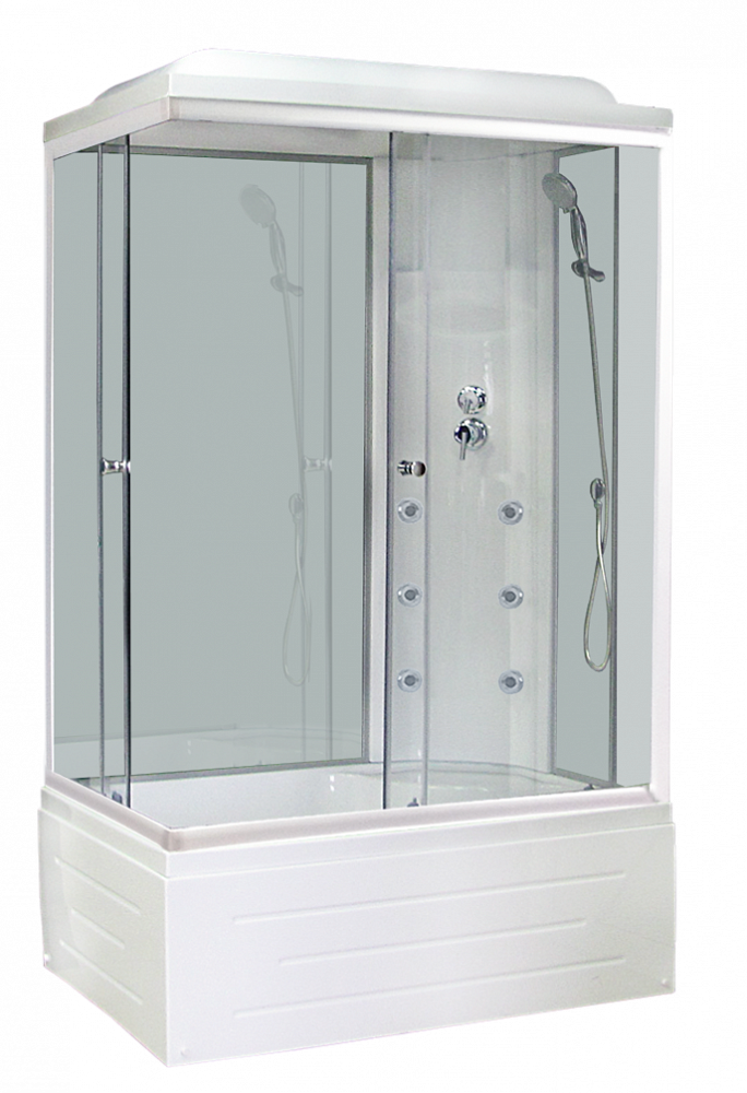 Душевая кабина Royal Bath 8100BP3-WTбелое/прозрачное правая - TheHome