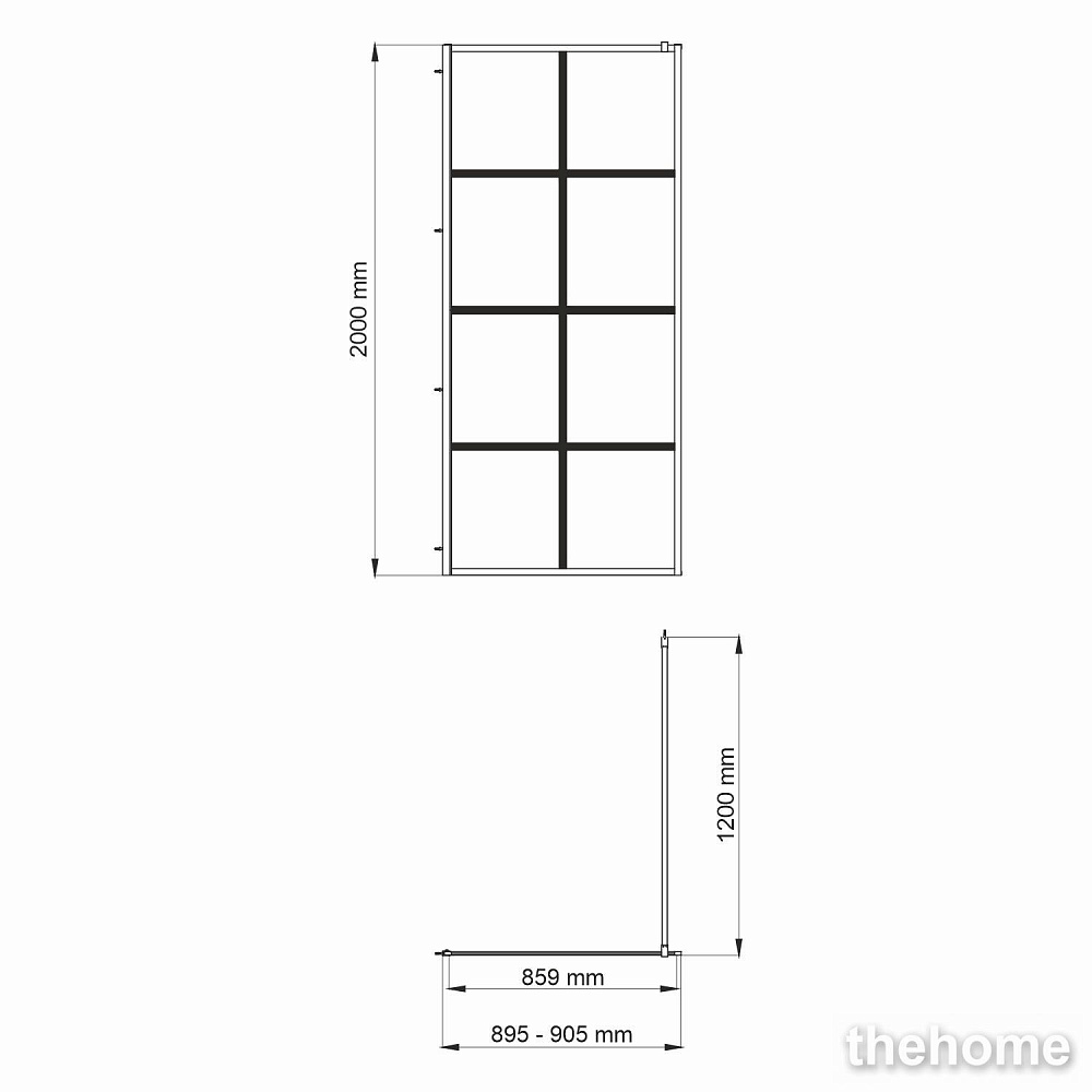 Душевая перегородка Wasserkraft Glan 66W39, 9063357 - 2
