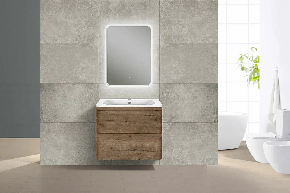 Тумба под раковину Vincea Vico 60 см подвесная, ящики soft close, V.Oak - 4