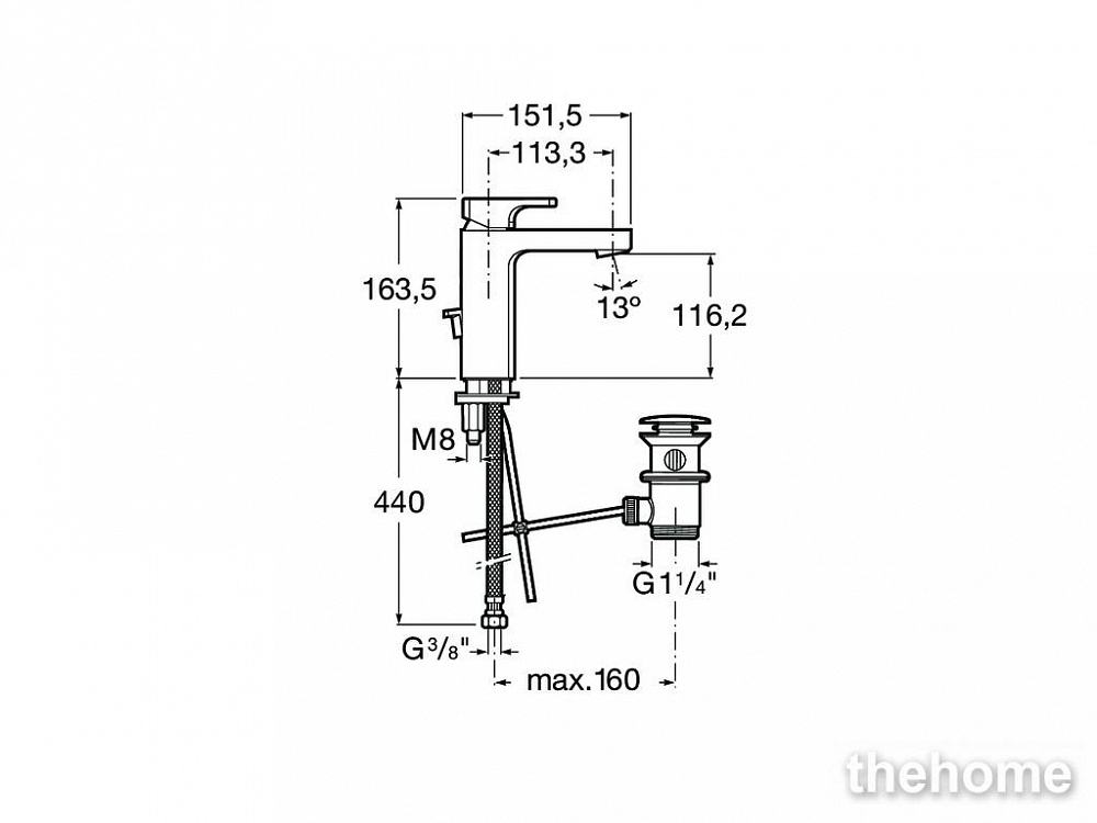 Смеситель Roca L90 5A3E01C00 для раковины, хром - 2