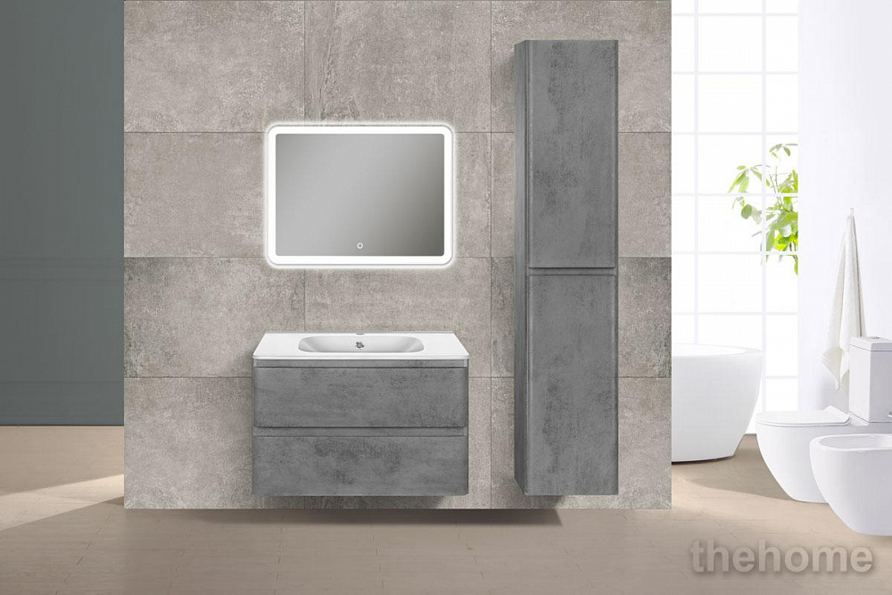 Тумба под раковину Vincea Vico 80 см подвесная, ящики soft close, Beton - 4