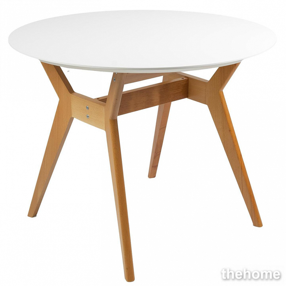 Стол R-Home Нарвик круглый д.960 Белый - TheHome