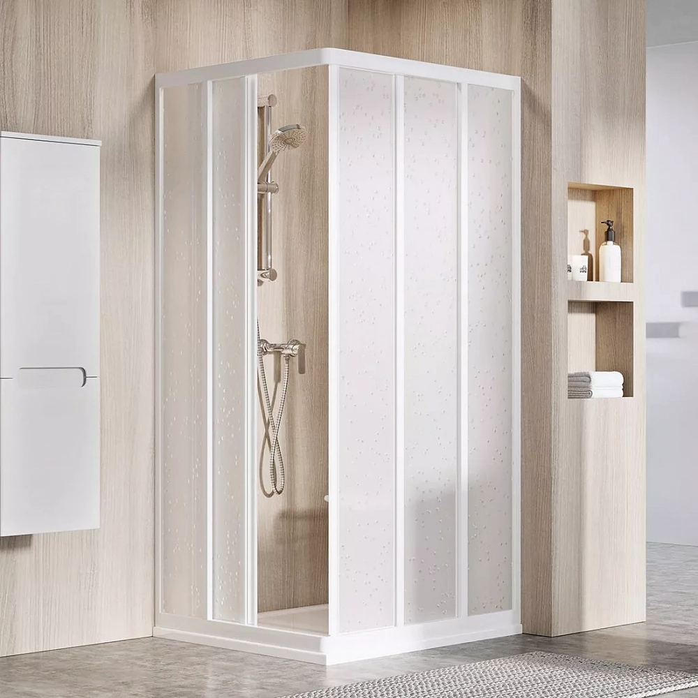 Душевая дверь в нишу 90 см Ravak Supernova ASRV3-90 15V7010211 белый профиль, матовый полистирол - TheHome