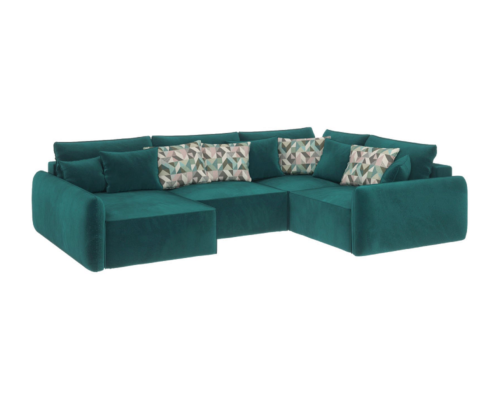 Диван угловой DeeOne Портленд-8 AAA4157012 зеленый - TheHome
